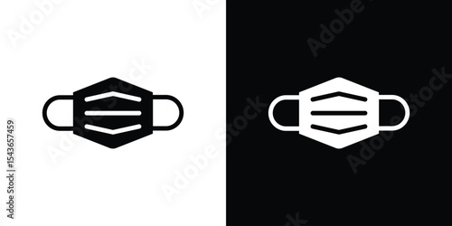 Medical mask icon collection. line stroke icon. EPS 10