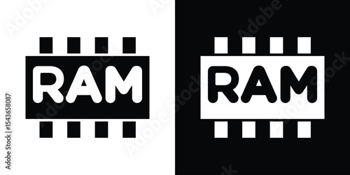 Memory icon collection. line stroke icon. EPS 10