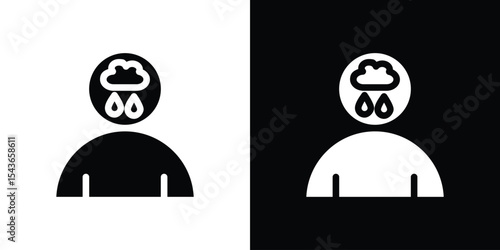 Mental disorder icon collection. line stroke icon. EPS 10
