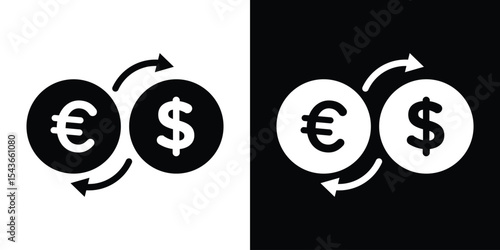 Money exchange icon collection. line stroke icon. EPS 10