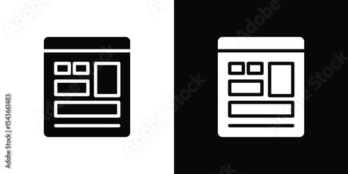 Mood board icon collection. line stroke icon. EPS 10