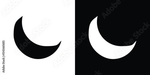 Moon icon collection. line stroke icon. EPS 10