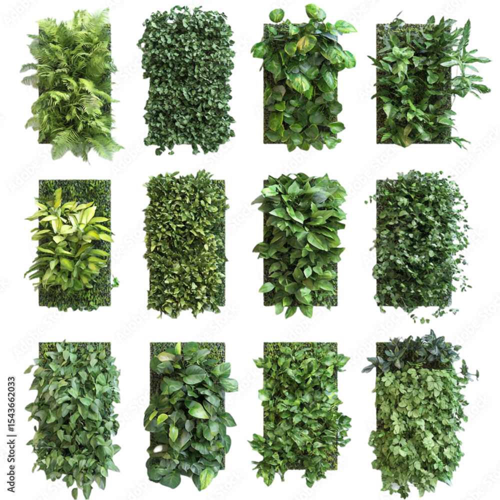 Obraz premium Lush Green Vertical Garden Vibrant Foliage Nature's Beauty