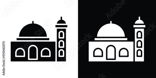Mosque icon collection. line stroke icon. EPS 10
