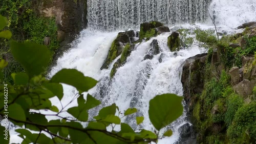 abundant waterfall of water with rocks