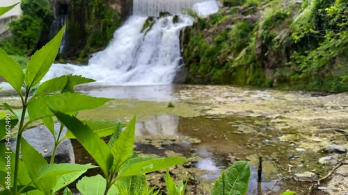 abundant waterfall of water with rocks