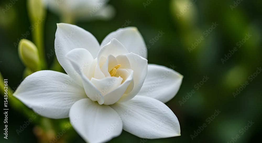 Fototapeta premium White and yellow flower.