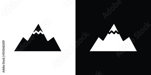 Mountain icon collection. line stroke icon. EPS 10