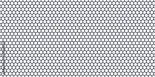 Honeycomb pattern with hexagon mesh. Texture bee comb grid. Flat vector illustration