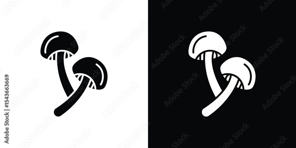 Naklejka premium Mushroom icon collection. line stroke icon. EPS 10