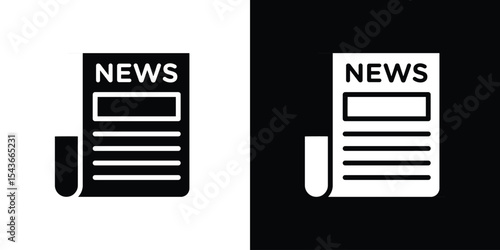 News icon collection. line stroke icon. EPS 10