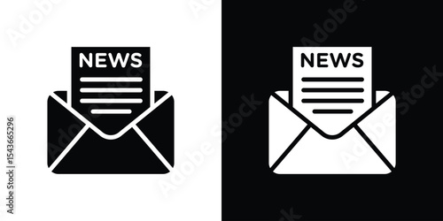 Newsletter icon collection. line stroke icon. EPS 10
