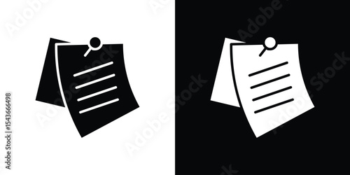 Note sticky icon collection. line stroke icon. EPS 10