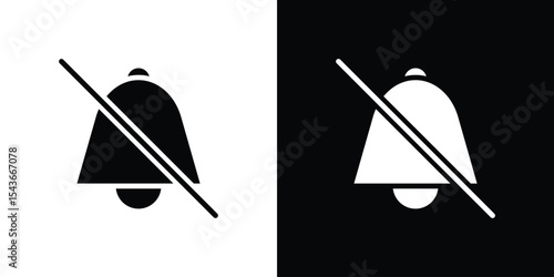 Notification off icon collection. line stroke icon. EPS 10