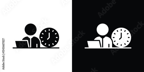 Office hours icon collection. line stroke icon. EPS 10