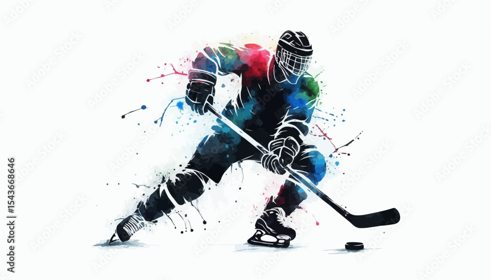 Fototapeta premium ice hockey player