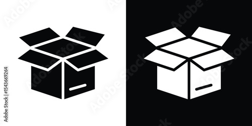 Open box icon collection. line stroke icon. EPS 10