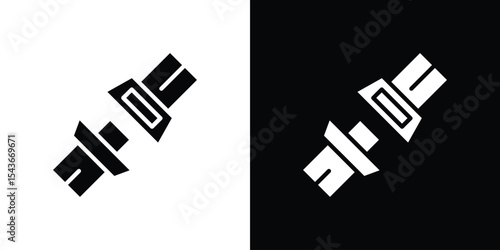 Open seat belt icon collection. line stroke icon. EPS 10