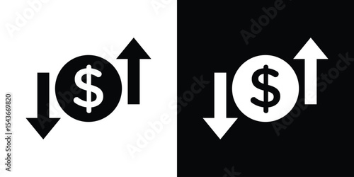 Operating profit loss icon collection. line stroke icon. EPS 10