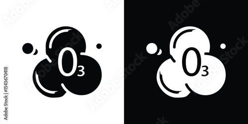 Ozonation icon collection. line stroke icon. EPS 10