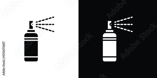 Paint aerosol can icon collection. line stroke icon. EPS 10