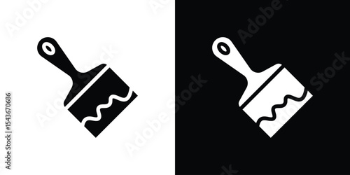 Paint brush icon collection. line stroke icon. EPS 10