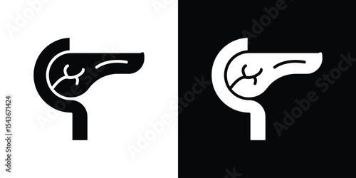 pancreas icon collection. line stroke icon. EPS 10