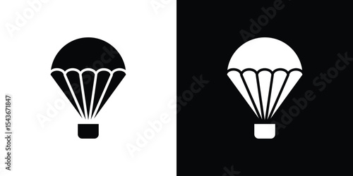 Parachute icon collection. line stroke icon. EPS 10