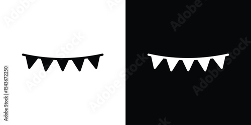 Party pennants icon collection. line stroke icon. EPS 10
