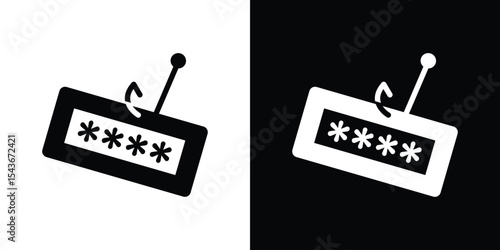 Password phishing icon collection. line stroke icon. EPS 10