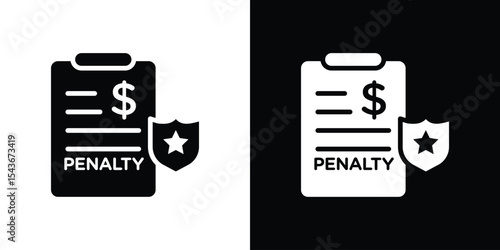 Penalty icon collection. line stroke icon. EPS 10