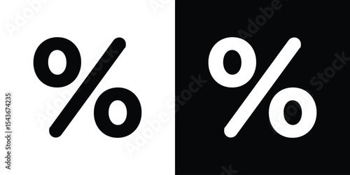 Percentage icon collection. line stroke icon. EPS 10