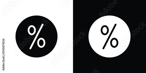 Percentage icon collection. line stroke icon. EPS 10