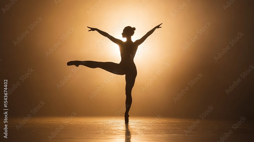 Obraz premium silhouette of a ballet dancer