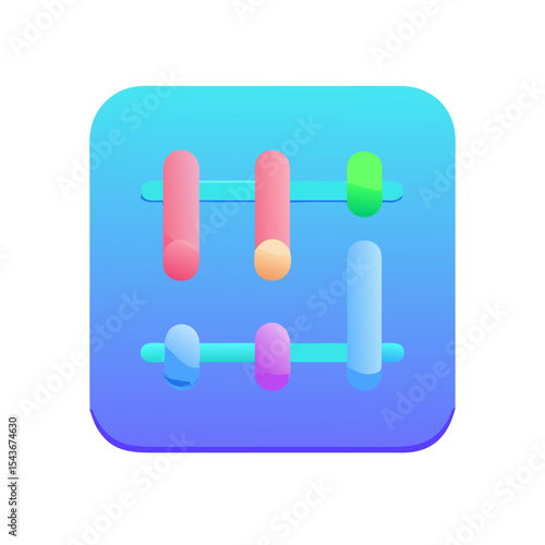 Equalizer bars icon Material SVG Icon
