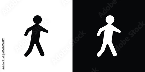 Person walking icon collection. line stroke icon. EPS 10