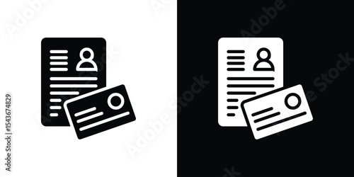 Personal documents icon collection. line stroke icon. EPS 10