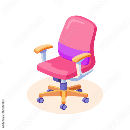 Office chair with wheels Material SVG Icon
