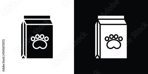 Pet food package icon collection. line stroke icon. EPS 10