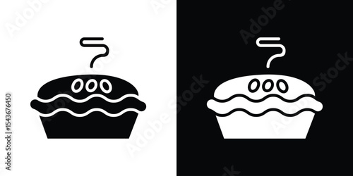 Pie icon collection. line stroke icon. EPS 10