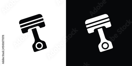 Piston icon collection. line stroke icon. EPS 10