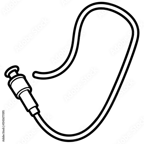 Catheter Tube line art vector