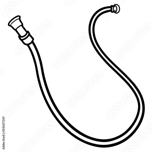 Catheter Tube line art vector