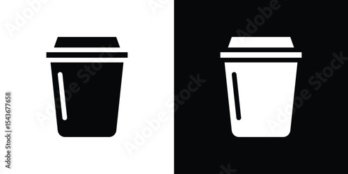 Plastic glass icon collection. line stroke icon. EPS 10