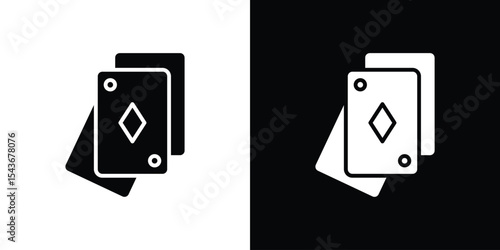 Playing cards icon collection. line stroke icon. EPS 10