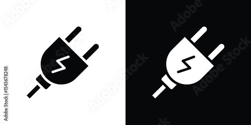 Plug icon collection. line stroke icon. EPS 10