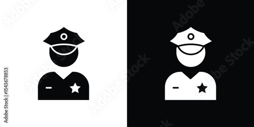 Police icon collection. line stroke icon. EPS 10