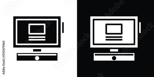 POS system icon collection. line stroke icon. EPS 10