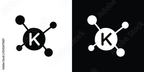 Potassium icon collection. line stroke icon. EPS 10