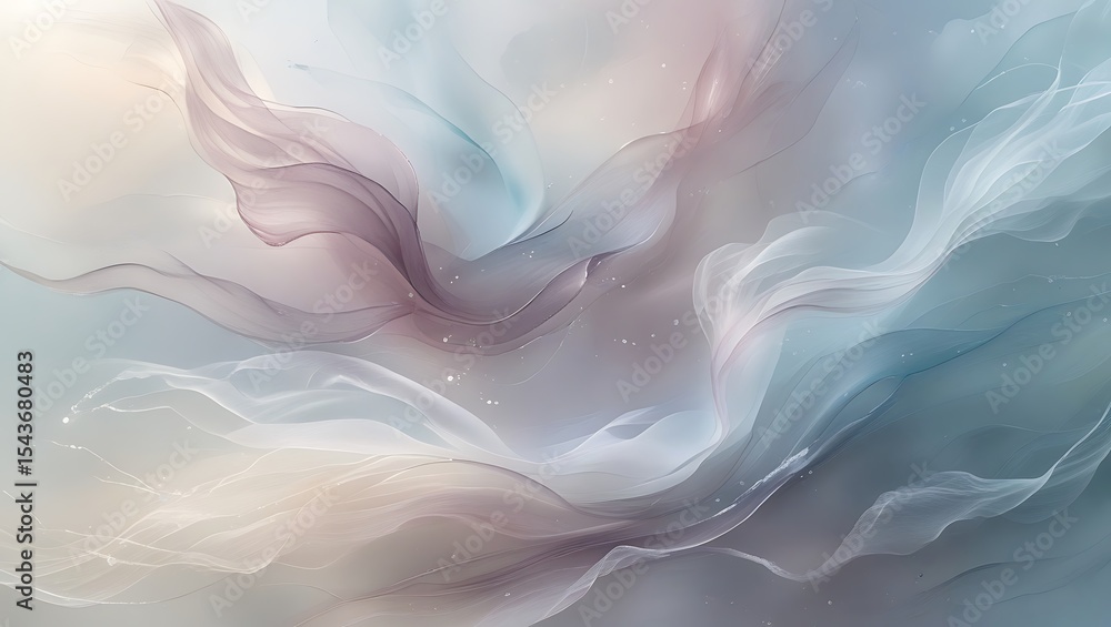 Fototapeta premium Abstract flowing watercolor background with soft pastel colors and ethereal dreamy artistic design